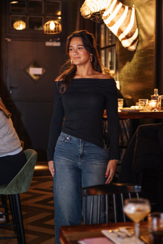 Off shoulder top Stefania - Black