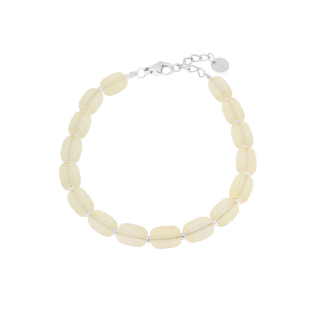 Lemon beads bracelet silver