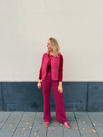 Knitted Top Devina - Fuchsia purple/red