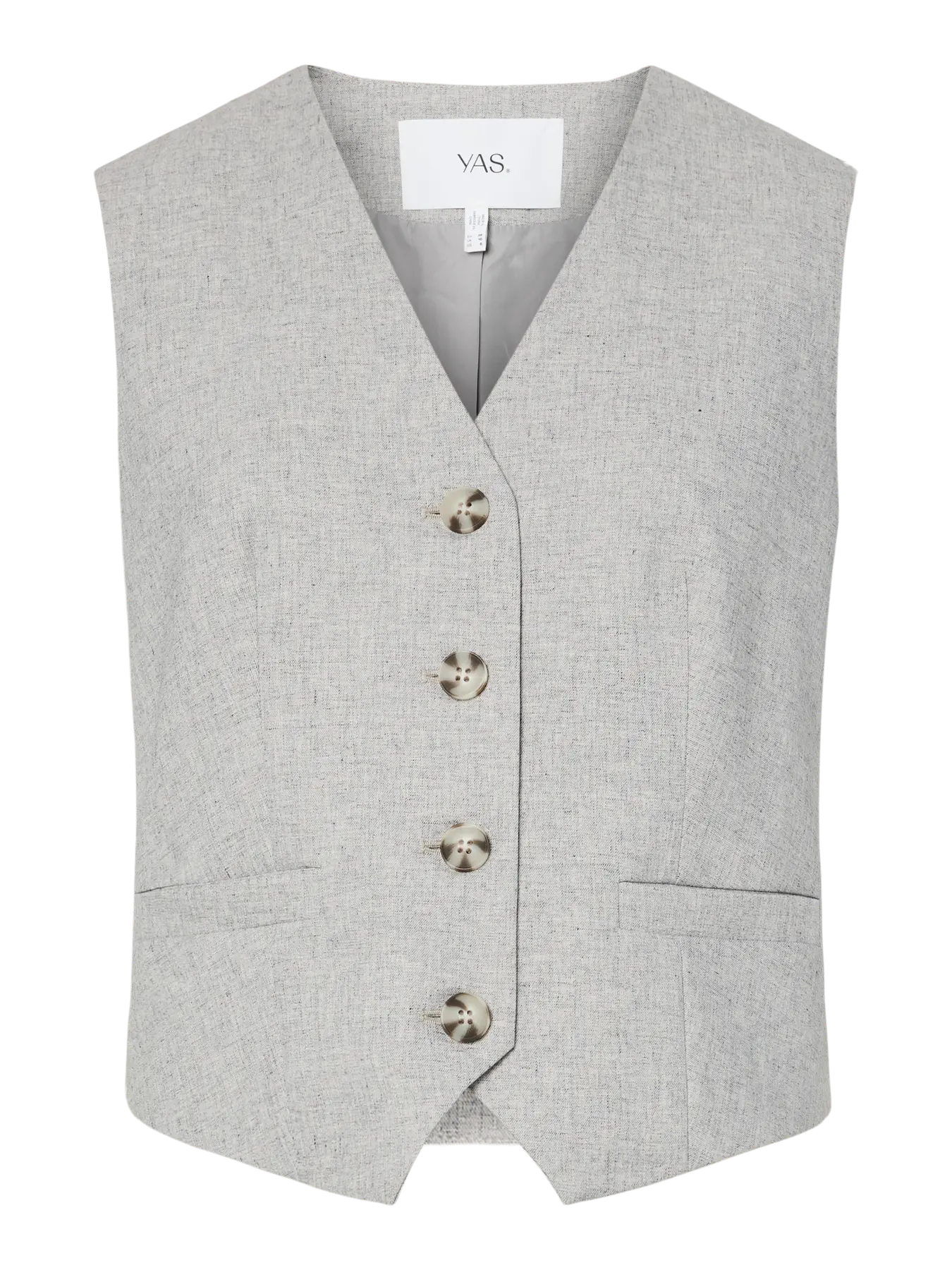 YASRIU classic waistcoat s - light grey melange