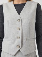 YASRIU classic waistcoat s - light grey melange