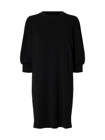 Slftenny 3/4 short sweat dress - black