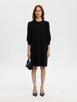Slftenny 3/4 short sweat dress - black