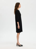 Slftenny 3/4 short sweat dress - black