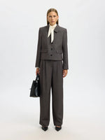 Slffitted Camilla short blazer - black structure