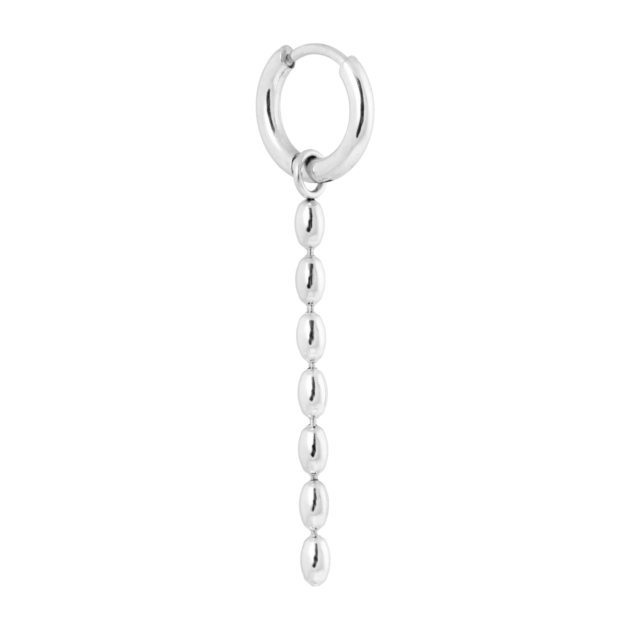 Single bones hoop silver