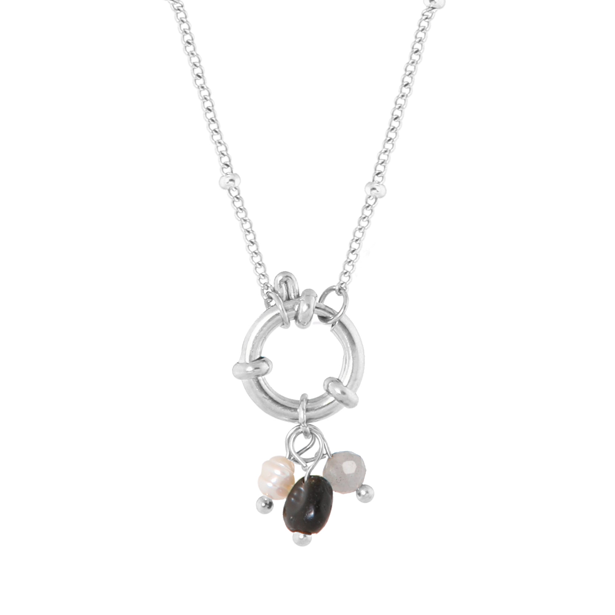 Gemstone 2.0 necklace silver