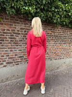 Yaskaya ls long shirt dress - Red/Pink