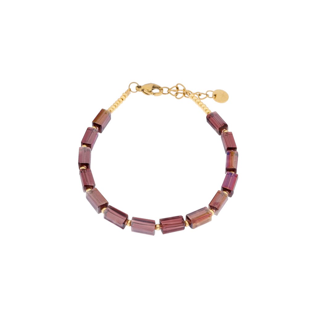 Shiny purple bracelet gold