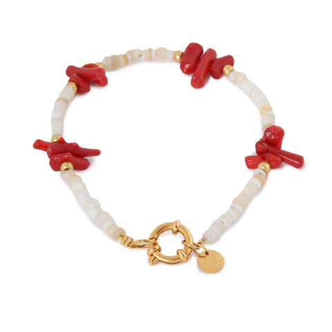 Coral crush bracelet gold