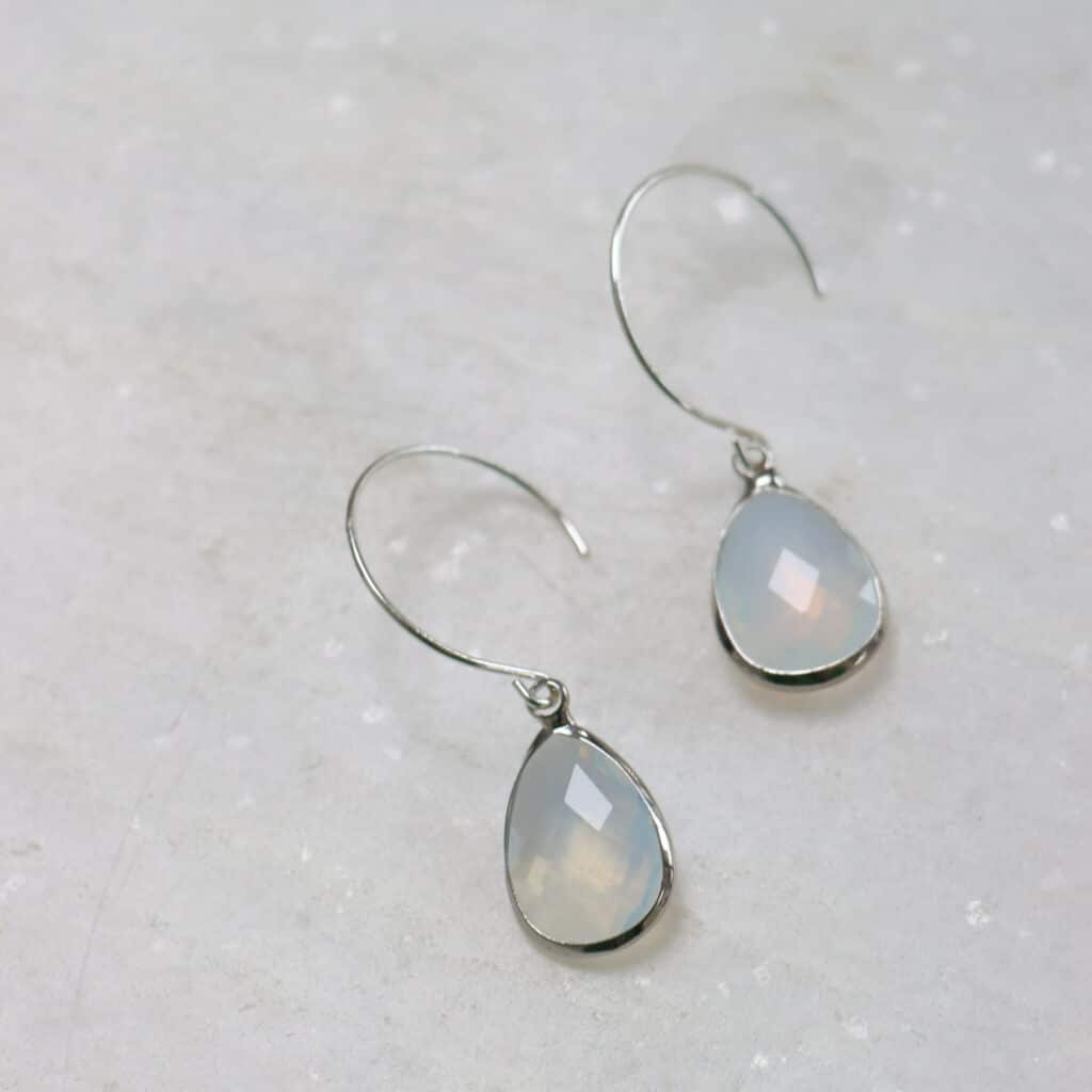 8_18 messing earring big moonstone silver