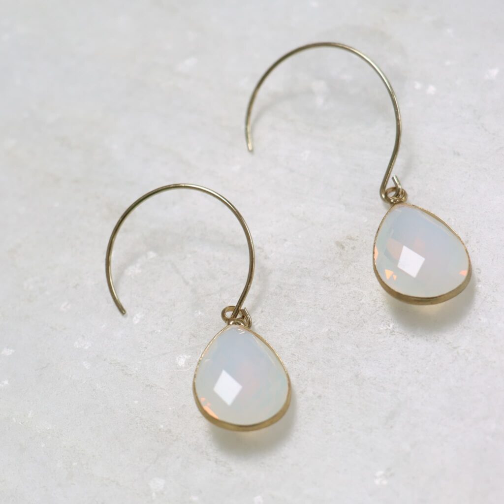 8_22 messing earring big moonstone gold