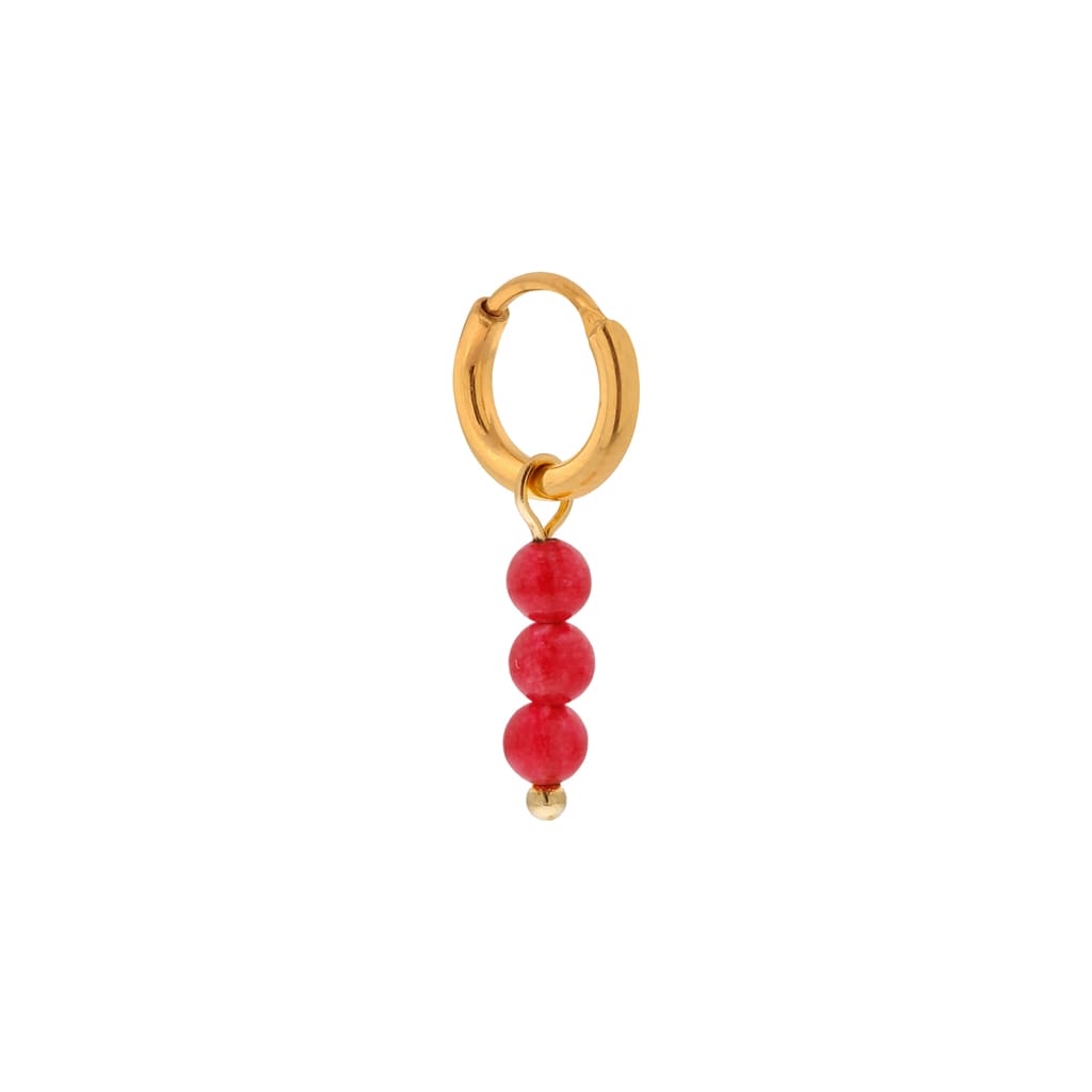 Single triple red dot gold