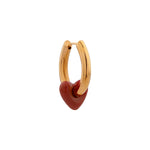 Single cupids charm hoop gold