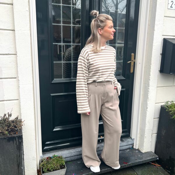 Mschbahara pullover stripe stp - cashew ice