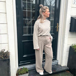 Mschbahara pullover stripe stp - cashew ice