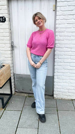 SLFMAGDE 2/4 KNIT O-NECK - Phlox pink