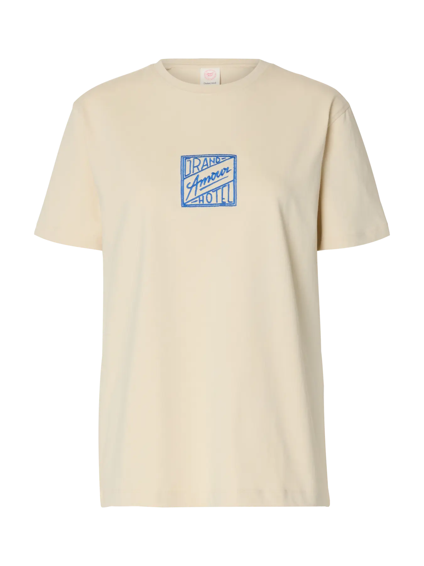 Slfrelaxed brook ss hotel amour tee - angora