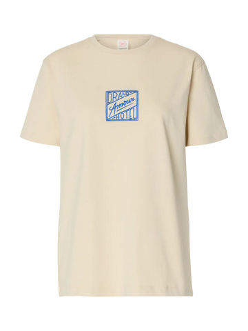 Slfrelaxed brook ss hotel amour tee - angora