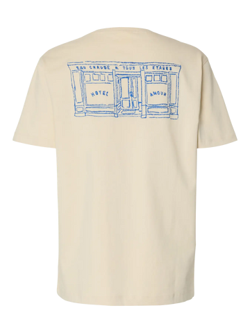 Slfrelaxed brook ss hotel amour tee - angora