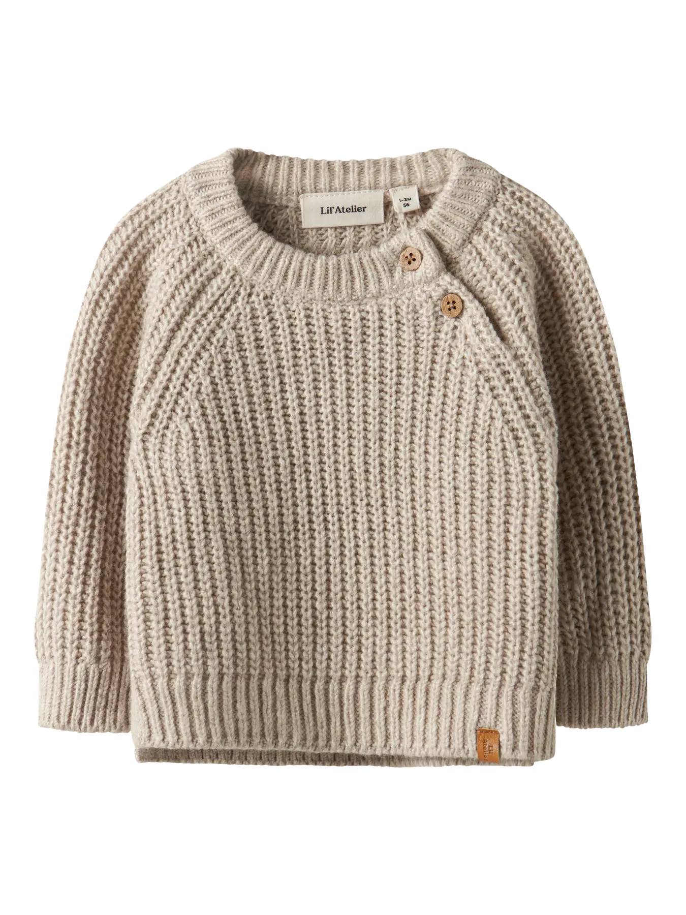 Nbnrumba ls loose knit lil - oxford tan melange