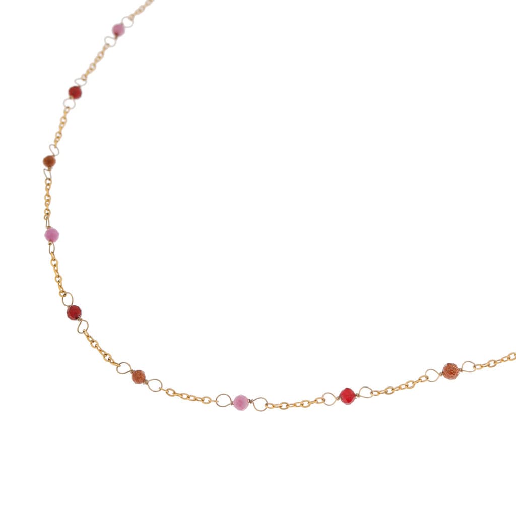 Dottie ruby necklace gold
