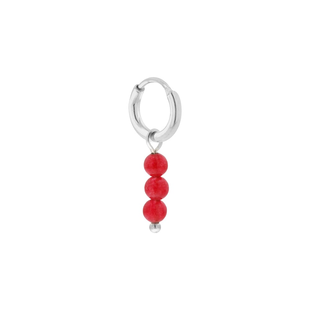 Single triple red dot silver