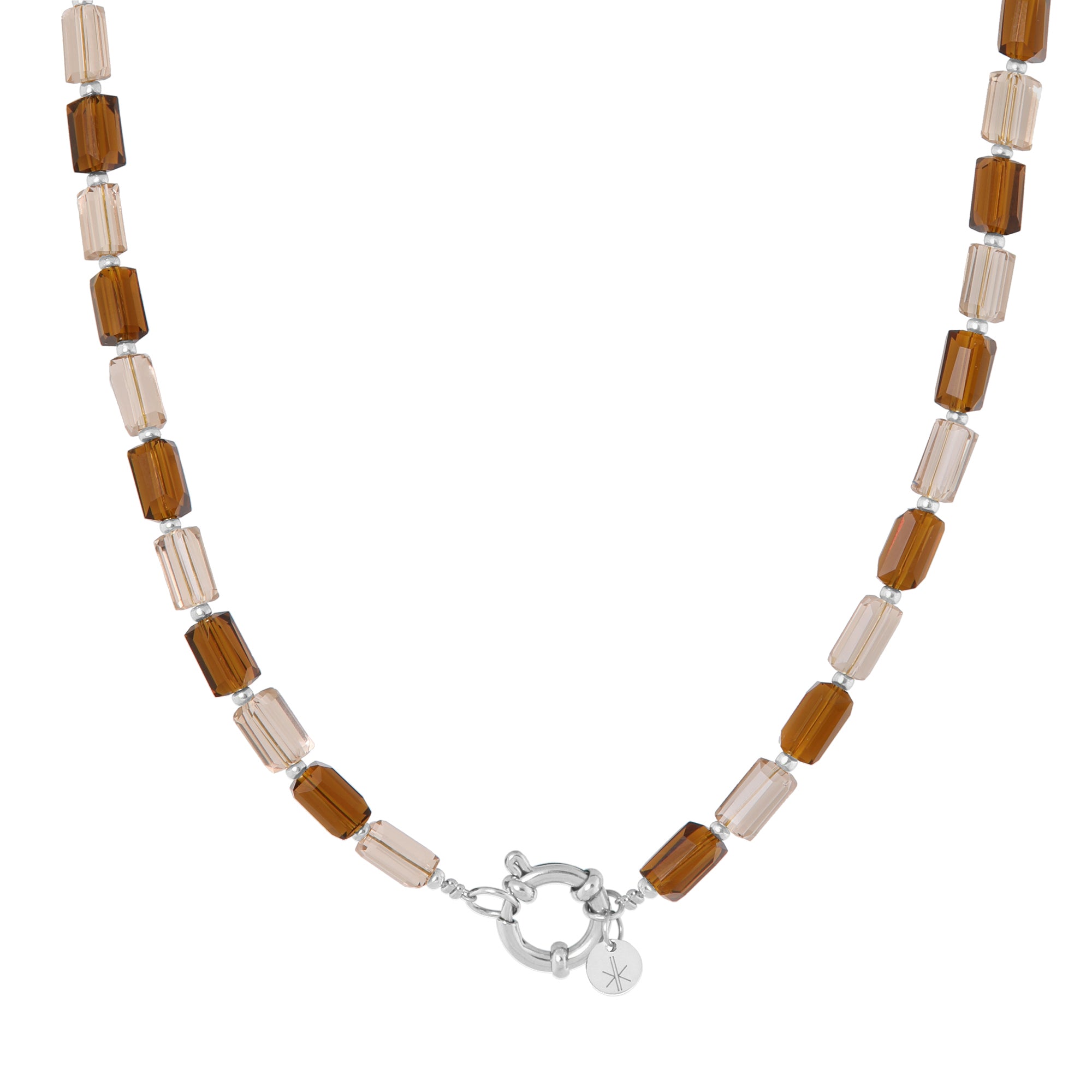 Luna brown necklace silver