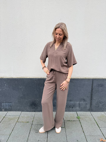 Slwviva gulia hw long sun pant - chocolate chip