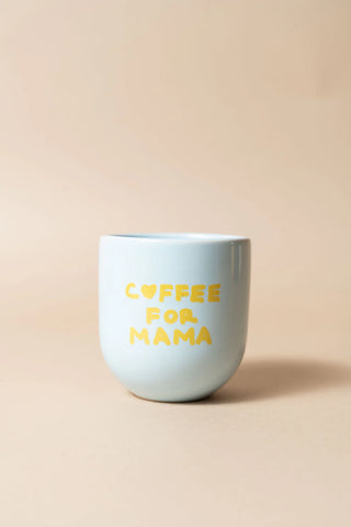 Sisi cup Coffee for Mama - blauw/geel