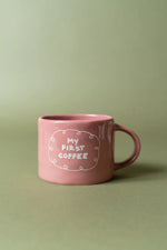 Sisi cup My first coffee - roze wit