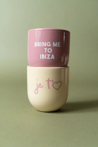 Sisi cup Bring me to ibiza - roze/wit