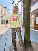 T-shirt Tropical - Soft green