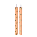 LED pillar kaars happy orange