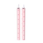 LED pillar kaars hearts pinklight