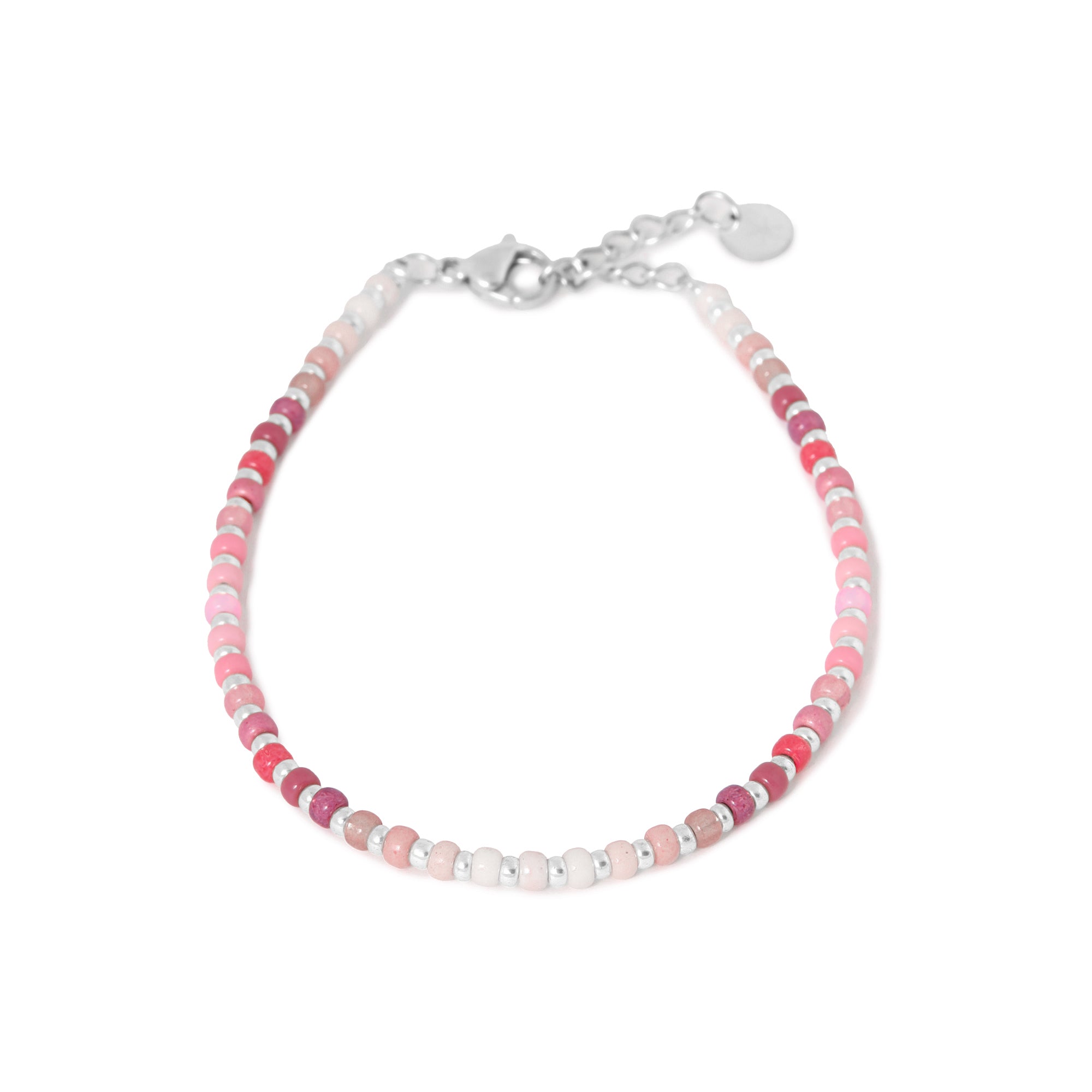 All day pink bracelet silver