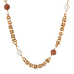 Amber gold necklace gold