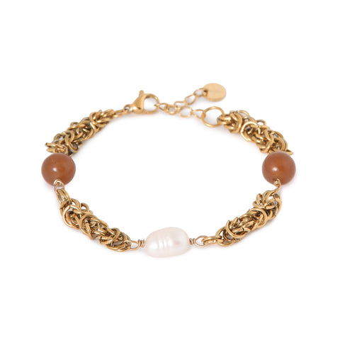 Amber gold bracelet gold