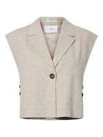 Yasusuma linen waistcoat - White pepper