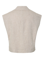 Yasusuma linen waistcoat - White pepper
