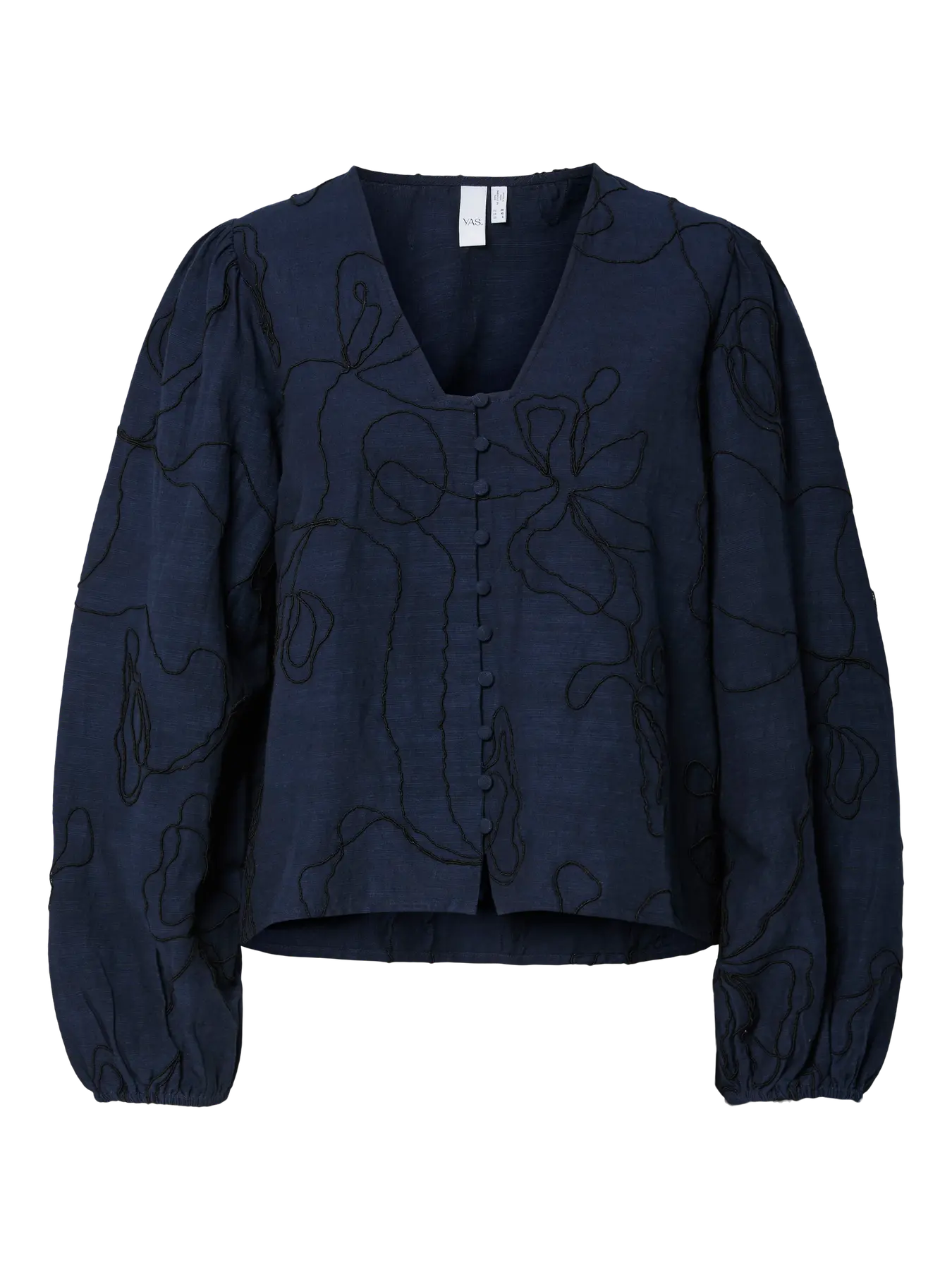 Yasjetta ls shirt - navy blazer, black detail