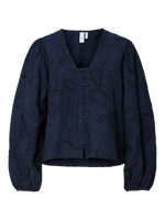 Yasjetta ls shirt - navy blazer, black detail