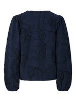 Yasjetta ls shirt - navy blazer, black detail