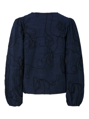 Yasjetta ls shirt - navy blazer, black detail