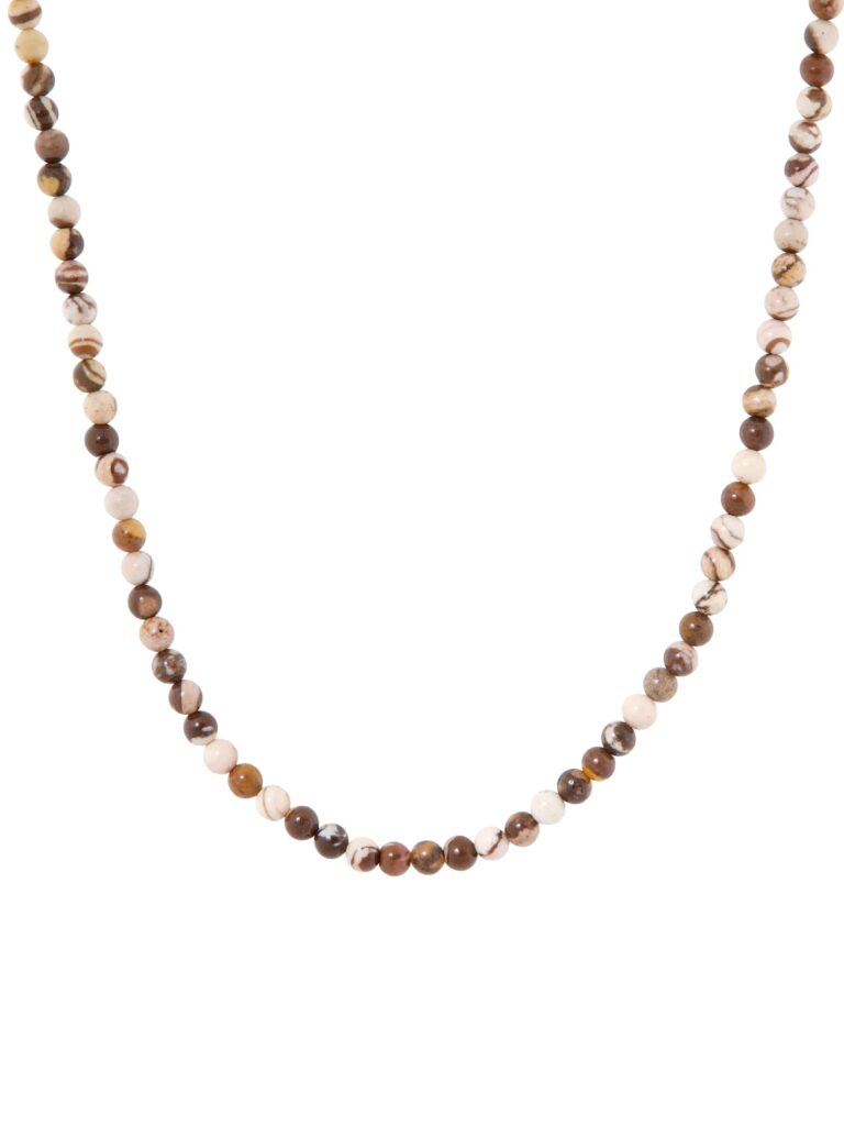 Brown pearl necklace gold 54cm
