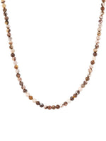 Brown pearl necklace gold 54cm