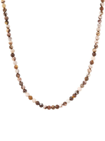 Brown pearl necklace gold 54cm