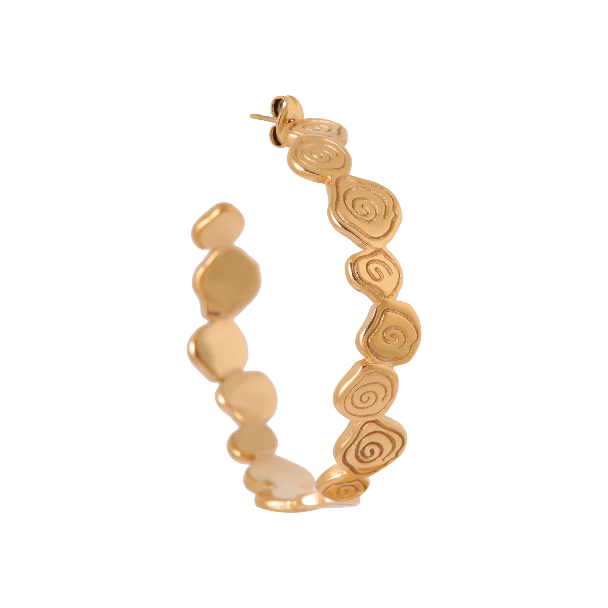 Big twirl hoop gold