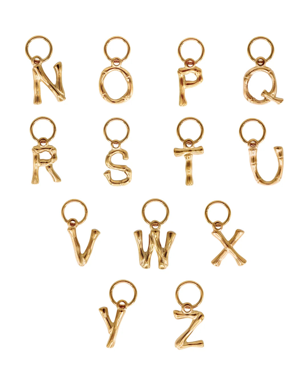 Letter big charm gold