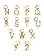 Letter big charm gold
